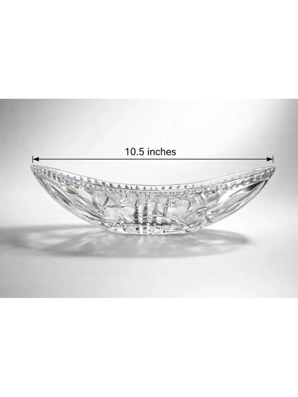 Vintage Cut Crystal Glass Serving Dish - 10.5 Inch Elegant Centerpiece